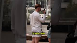 Picking up girls with Google translate pickupline google googletranslate rizz shorts [upl. by Tallu]