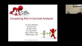 Competing Risk in Survival Analysis  Dr L Jeyaseelan [upl. by Yddor]