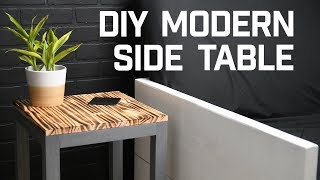 HOW TO  Simple Modern DIY Side Table [upl. by Nettie]