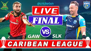 CPL Live Guyana Amazon Warriors vs St Lucia Kings Live Final  GAW vs SLK Live Score Commentary [upl. by Ailido244]