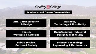 Academic and Career Communities  Chaffey College [upl. by Nidroj466]