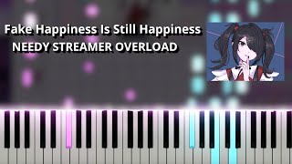 Fake Happiness Is Still Happiness  NEEDY STREAMER OVERLOAD OST Piano Tutorial [upl. by Mirella]