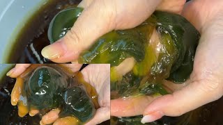 SOAKED SOAP  MUSHY SOAP  ASMR SOAP  ALEPPO LAUREL SOAP soakedsoaps acmp slimesoap soap [upl. by Lupita212]