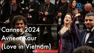 Cannes 2024  Punjabi film star Avneet Kaur walks the Red Carpet here for All We Imagine as Light [upl. by Ahtnahc]