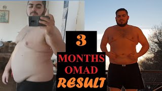 3 Months OMAD one meal a day diet results Lost 76Kg  168 lbs [upl. by Nadler]