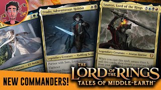 Lord of the Ring Commander Previews  Sauron Frodo Sam Galadriel Eowyn  MTG Previews [upl. by Alamat]