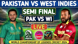 Pakistan Champion Vs West Indies Champion Live Semifinal Match World Championship of Legends Cricket [upl. by Nytsuj]