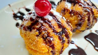 Fried Ice Cream  Home Made  Easy to Make [upl. by Tengler967]