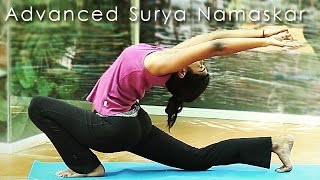 Advanced Yoga Surya Namaskar  With 20 Back Arches [upl. by Josee]