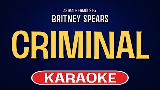 Criminal Karaoke Version  Britney Spears [upl. by Ailhat199]