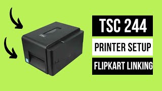 TSC 244 BARCODE PRINTER RIBBON LABEL INSTALLATION DRIVER TEST PRINT [upl. by Ahsinert]