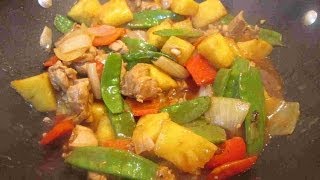 Chinese Chicken amp Pineapple Stir Fry with Rice Recipe  Chinese Cooking [upl. by Driscoll709]