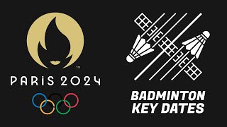 Badminton Schedule Paris 2024 Olympics [upl. by Michele]