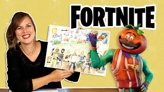 Hele grote Fortnite game kleurplaat tekenen  gratis print voor jullie  Nederlands  CreaChick [upl. by Sumetra651]