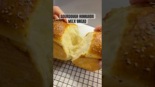 Easy Sourdough Hokkaido Milk Bread baking shorts youtubeshorts viralvideo food recipes bread [upl. by Sirovart]