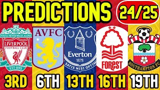 BOOKIES FINAL PREMIER LEAGUE PREDICTIONS 2425 [upl. by Ninel]