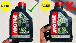 Motul Engine Oil Original Vs Fake  Watch Before You Buying Any Engine oil [upl. by Ttocs]