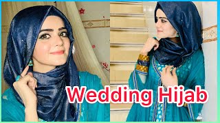 How To Do Hijab Styles For Wedding  Hijab With Earrings  Hijab Tutorial 2020  Dietitian Aqsa [upl. by Eille]