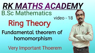 Definitions on Quotient ring  homomorphism and Fundamental theorem of homomorphism  Ring theory [upl. by Susannah]