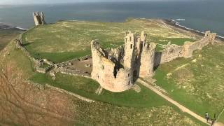 Phantom 3 Advanced flying at Dunstanburgh Castle [upl. by Ettelliw644]