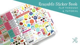 DIY Reusable Sticker Book Flip through amp Tutorial [upl. by Atirehs]