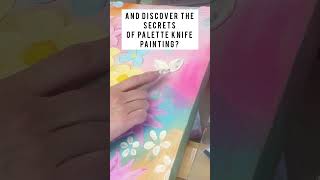 Learn how to use palette knives to create textured flower paintings with my new free tutorial [upl. by Torres670]