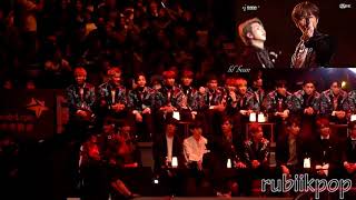 SEVENTEEN reaction to BTSfire MAMA 2016 [upl. by Anileme440]