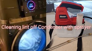 Ge profile combo all in one Cleaning lint off condenser with sprayer [upl. by Anassor]