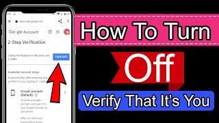 how to turn off verify its you option [upl. by Annaed]