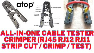 AllinOne Cable Tester Crimper RJ45 RJ12 RJ11 Strip  Cut  Crimp  Test N5684CR  Product Plus [upl. by Alfons812]