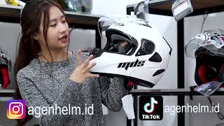 Helm MDS Modular  Helm Half Face bisa jadi helm Full Face [upl. by Neerual]