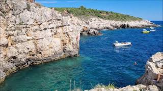 Cape Kamenjak Cliff Jumping  2021  Kap Kamenjak  Klippenspringer  Premantura  Croatia [upl. by Lenuahs]