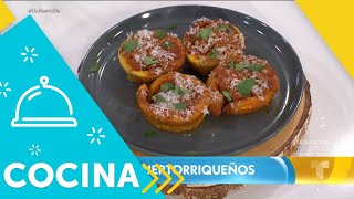 Recetas de cocina Cómo hacer un Pionono Puertorriqueño  Un Nuevo Día  Telemundo [upl. by Jewell]