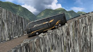 Reckless bus driver on the highway part007  Euro Truck Simulator 2 [upl. by Ahsanat]