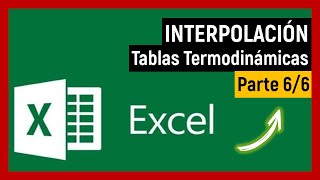 EXCEL  Interpolacion tablas termodinamicas  Parte 6 [upl. by Breskin]