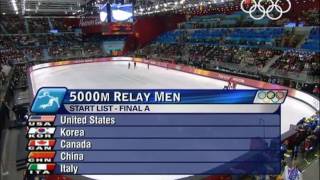 Short Track Speed Skating  Mens 5000M Relay  Turin Winter 2006 Winter Olympic Games [upl. by Churchill813]