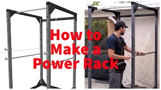 How to make a Power Rack DIY Power Rack [upl. by Onihc]