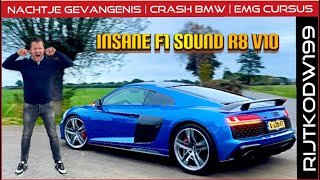 Nachtje in gevangenis  Driften en BMW Crash  EMG Cursus  F1 Sound Milltek R8 V10 Performance AMG [upl. by Naibaf129]