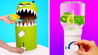 Smart And Easy Recycling Crafts  DIY Trash Sorting Monster And Desktop Water Dispenser [upl. by Demetrius]