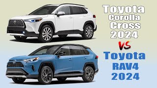 2024 Toyota Corolla Cross vs 2024 Toyota RAV4  Similarities And Differences [upl. by Ethelyn250]