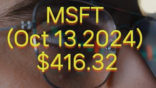 MSFT Target Price Oct 13 2024 [upl. by Nived]