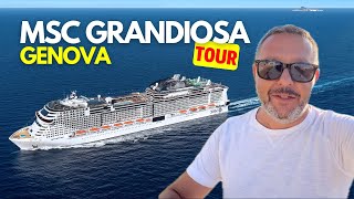 MSC GRANDIOSA 2024 🇮🇹 TOUR DELLA CROCIERA  PRIMA TAPPA A GENOVA [upl. by Kreit460]