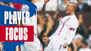 David Beckham’s WorldClass Performance v Greece  Player Focus  England [upl. by Aisayn]