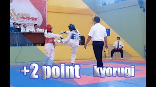 2 POINTS IN TAEKWONDO KYORUGI [upl. by Ainaled]