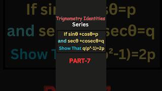 Trigonometry Identities question class 10 series trigonometryidentities 10th [upl. by Ahsuatal]