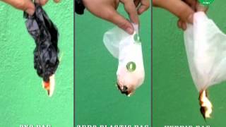 Comparison of Zero Plastic Bags vs Other degradable bags  Burning Test [upl. by Melton]