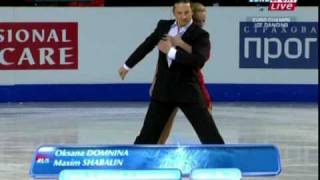 Oksana Domnina amp Maxim Shabalin  2010 Europeans  Compulsory Dance [upl. by Callas]