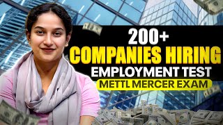 Get Interview Calls in 200 Companies  Mettl Mercer Exam Full Details  Eligibility  Paper Pattern [upl. by Aisatana]