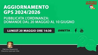 Aggiornamento GPS 20242026 pubblicata l’ordinanza domande dal 20 maggio al 10 giugno [upl. by Neo]