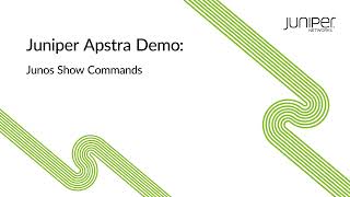 Juniper Apstra Demo Execute CLI Show Command [upl. by Retsevlis]